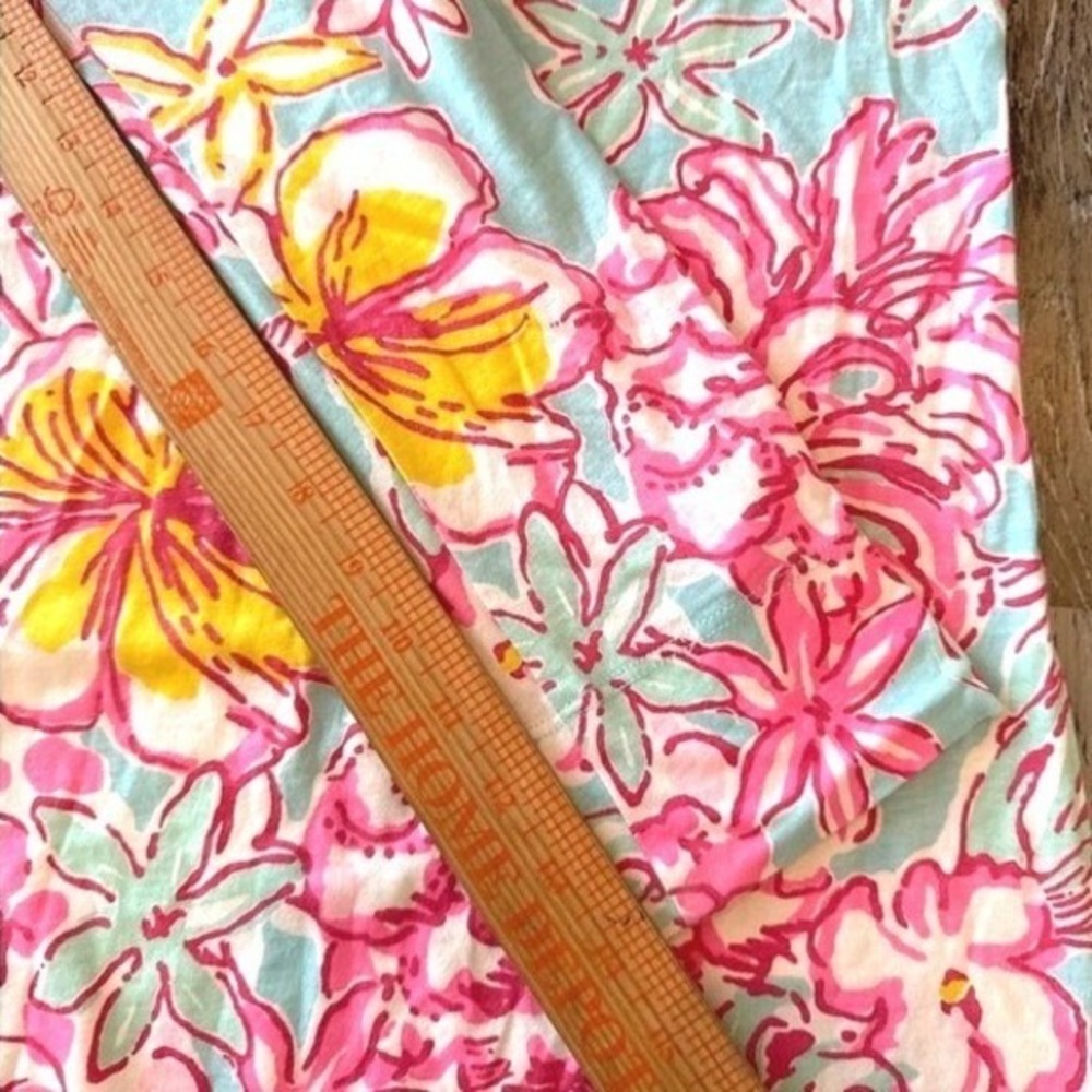 Lilly Pulitzer Womens Coastal Preppy T-Shirt Dress 3/4 Sleeve Size S Blue Pink - Picture 7 of 7